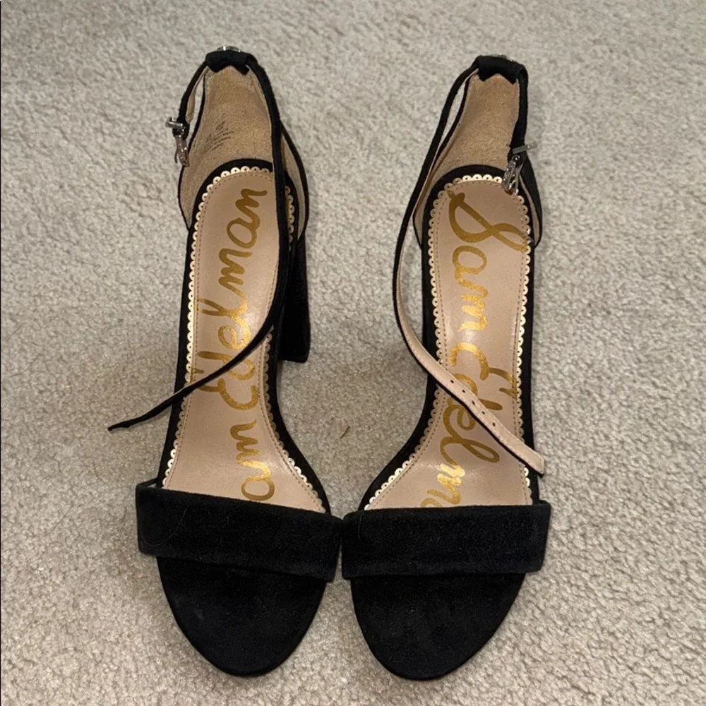 Sam Eldeman Suede Black Heels